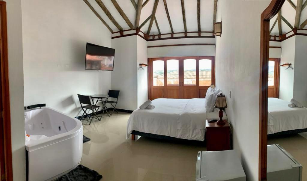 Hospederia Villa de los Sáenz Villa de Leyva Esterno foto